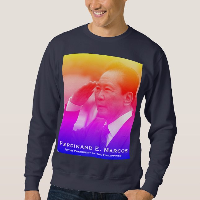Ferdinand Marcos, Filippinernas tionde president Lång Ärmad Tröja (Framsida)