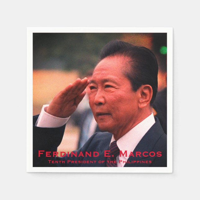 Ferdinand Marcos, Filippinernas tionde president Pappersservett (Framsidan)
