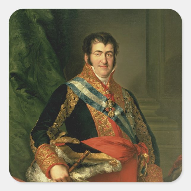 Ferdinand VII 1808-11 Fyrkantigt Klistermärke (Framsida)