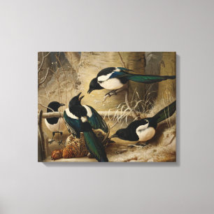 Ferdinand von Wright - Magpies Round a Dead Canvastryck