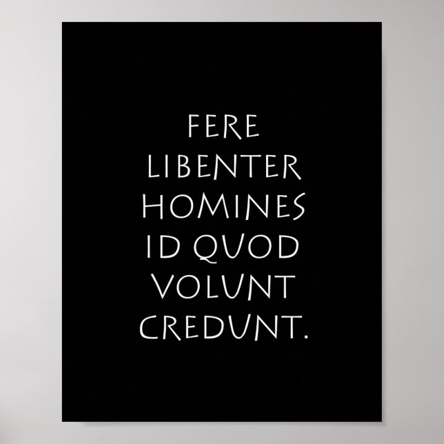 Fere libenter homines id quod volontärkreditant poster (Framsidan)