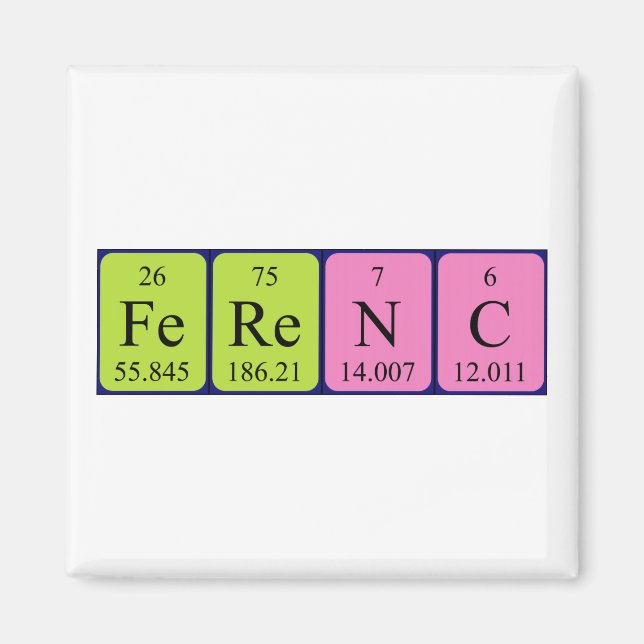 Ferenc Perioc bord namn magnet (Framsidan)