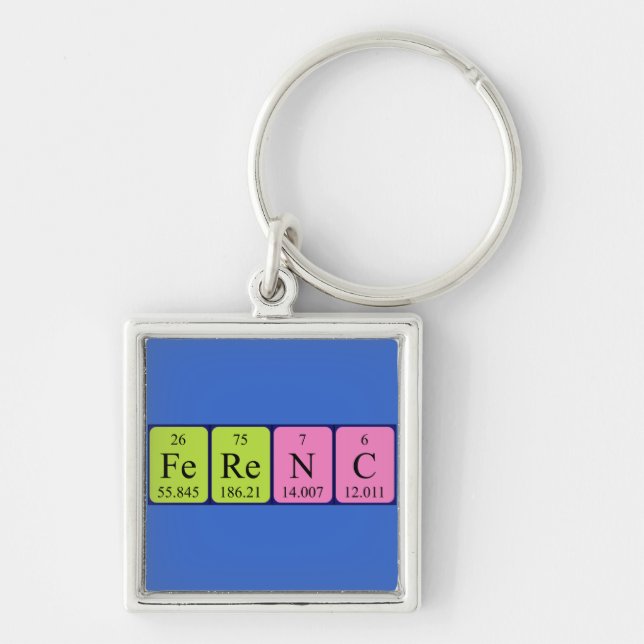 Ferenc Periodisk nyckelring bord namn (Framsidan)