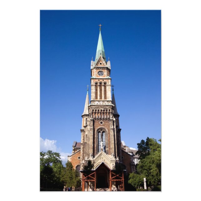 Ferencvaros kyrka i Budapest Fototryck (Framsidan)