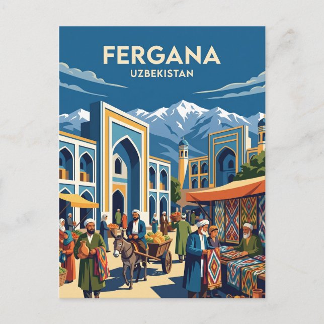 Fergana Uzbekistan Vykort (Framsida)