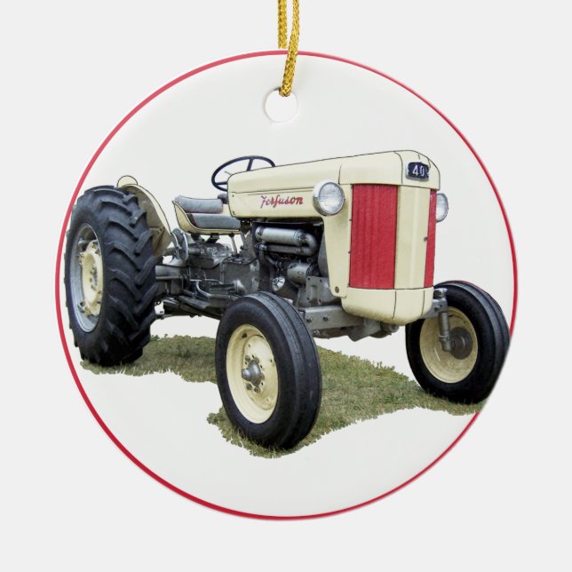 Ferguson 40 julgransprydnad keramik (Framsidan)