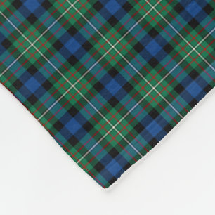Ferguson Klan Blue, Grönt och Red Tartan Fleecefilt