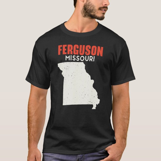 Ferguson Missouri USA State America Travel Missour T Shirt (Framsida)
