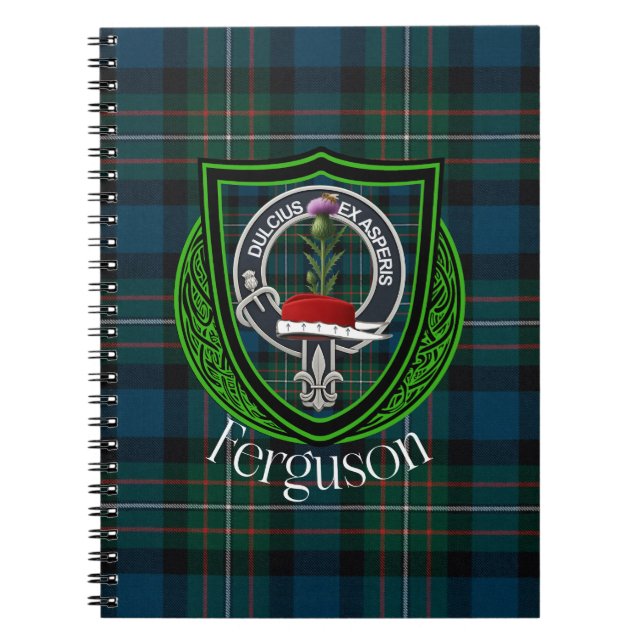 Ferguson Scottish Clan Tartan & Crest Anteckningsbok (Framsidan)