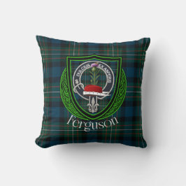 Ferguson Scottish Klan Tartan och Vapensköld Kudde
