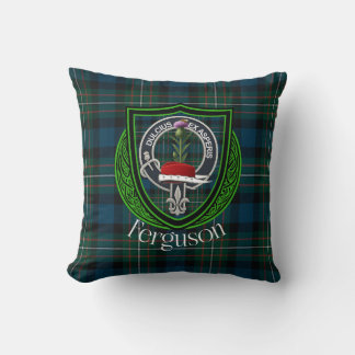 Ferguson Scottish Klan Tartan och Vapensköld Kudde