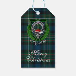Ferguson skotska klan tartan och vapensköld presentetikett