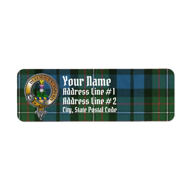 Ferguson Tartan & Badge Returadress Etikett (Framsidan)