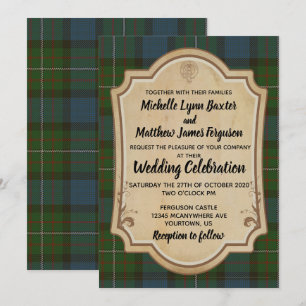 Ferguson Tartan Bröllop Inbjudningar