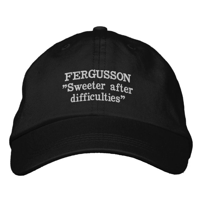 Fergusson Klan Motto Embroized Hat Broderad Keps (Framsida)