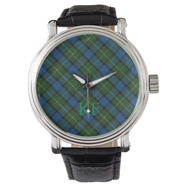 Fergusson Officiell Tartan med monogram / namn Armbandsur (Framsida)