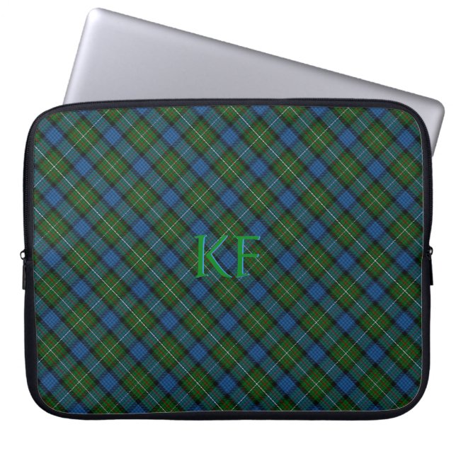 Fergusson Officiell Tartan med monogram / namn Laptop Fodral (Framsidan)