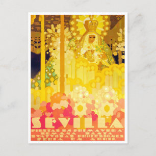 Feria de Sevilla Spanien vintage resor Vykort