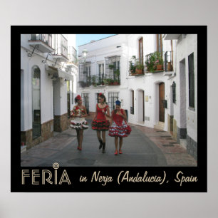 Feria i Nerja (Andalucia), Spanien Poster