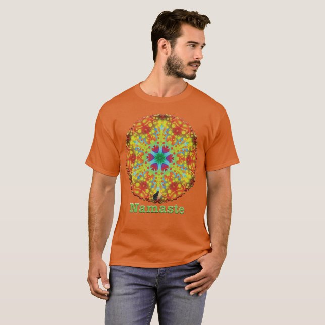 Ferial Namaste Kaleidoscope T-Shirt (Hel framsida)