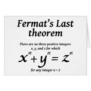 Fermats sist Theorem Hälsningskort