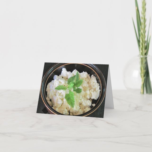 Fermenters delight Note Card för Kefir-ost Kort (Framsida)