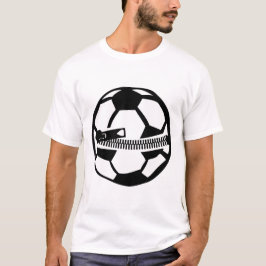 fermeture eclair ballon foot soccer football t shirt