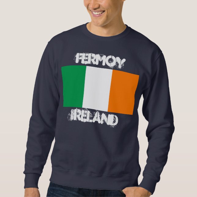 Fermoy, Irland med Irish flagga Sweatshirt (Framsida)