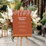 Fern Botanical Woodland Namnteckning Drinks Menu P Poster<br><div class="desc">Fern Botanical Woodland Namnteckning Drinks Menu Poster</div>