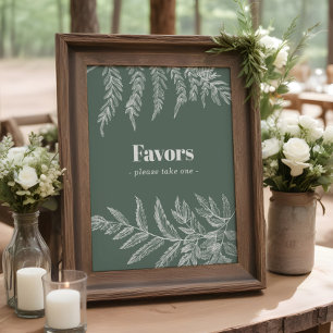 Fern Botanisk Bröllopsdusch eller Bröllopsfavorits Poster