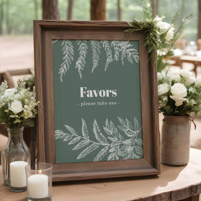 Fern Botaniskt duschar eller bröllop-favoritskylt Poster (Skapare uppladdad)