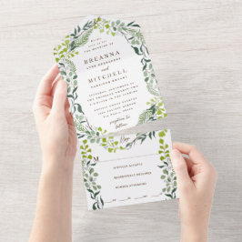 Fern Eucalyptus Hand-Drawn Greenery Bröllop