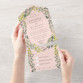 Fern Eucalyptus Hand Drawn Greenery  Rosa