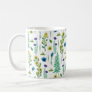 Fern Flowers Seamless Nature Mönster Kaffemugg