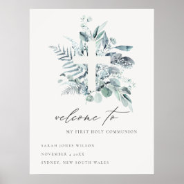 Fern Foliage Kor Första Heligan: Välkomsthälsning Poster