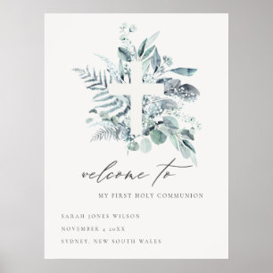 Fern Foliage Kor Första Heligan: Välkomsthälsning Poster
