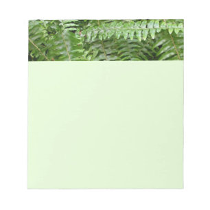 Fern Fronts I Grönt Nature Anteckningsblock
