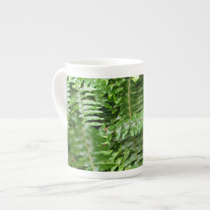 Fern Fronts I Grönt Nature Benporslin Mugg