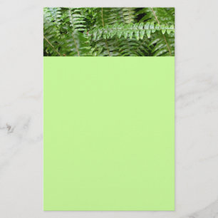 Fern Fronts I Grönt Nature Brevpapper