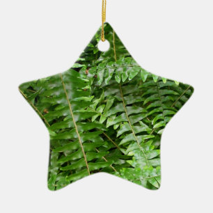 Fern Fronts I Grönt Nature Julgransprydnad Keramik