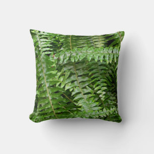 Fern Fronts I Grönt Nature Kudde