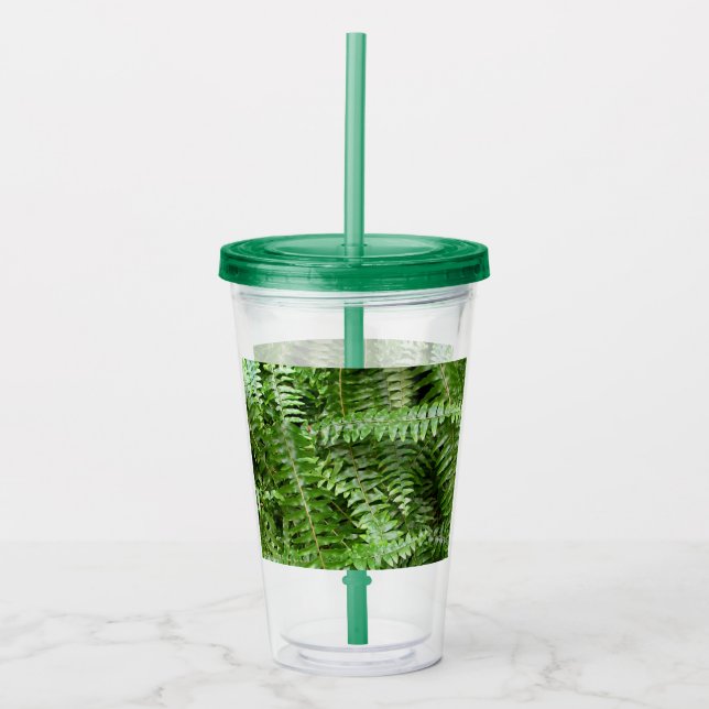 Fern Fronts I Grönt Nature Take Away Mugg (Framsida)