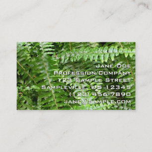 Fern Fronts I Grönt Nature Visitkort