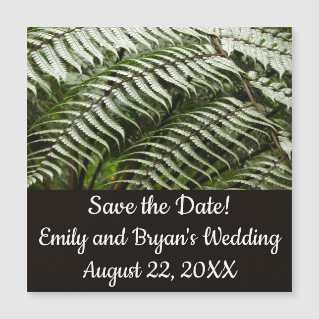 Fern Fronts II Mörk grönt natur (Framsida)