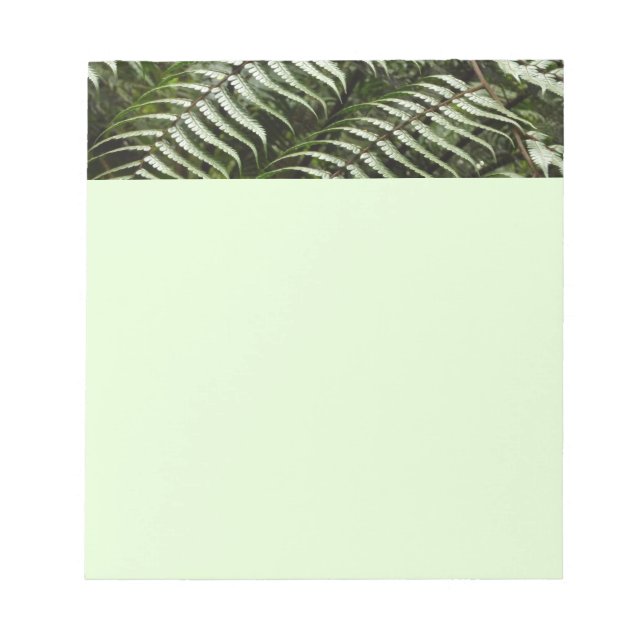 Fern Fronts II Mörk grönt natur Anteckningsblock (Framsida)