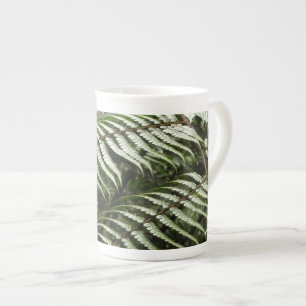 Fern Fronts II Mörk grönt natur Benporslin Mugg