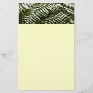 Fern Fronts II Mörk grönt natur Brevpapper