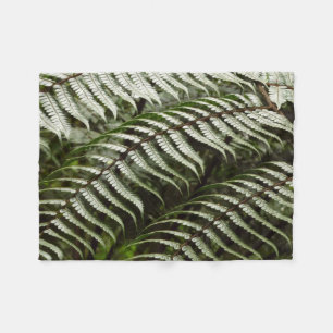 Fern Fronts II Mörk grönt natur Fleecefilt
