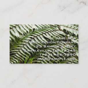Fern Fronts II Mörk grönt natur Visitkort