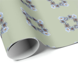 Fern green floral Gift Wrapping paper Presentpapper